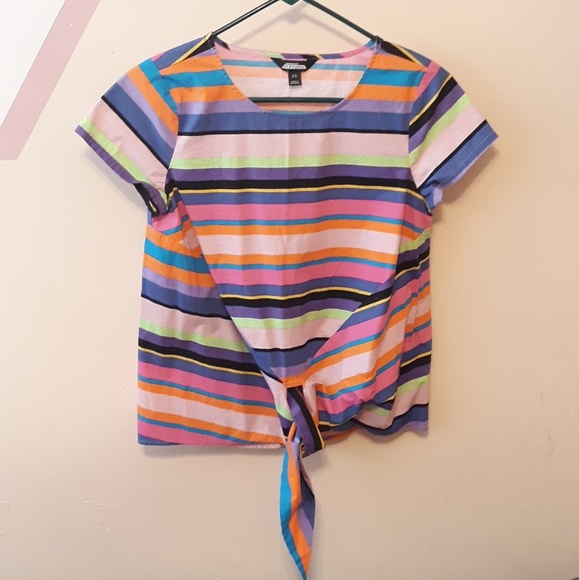 Project Runway Tops - Project Runway Stripes And knot Blouse